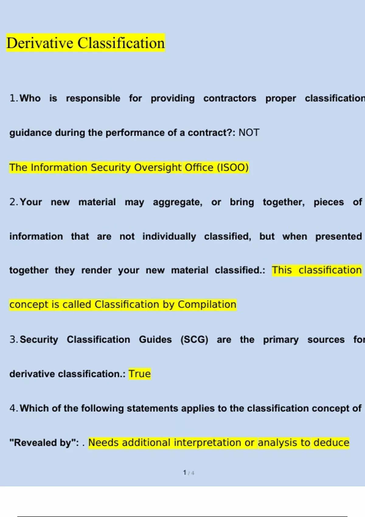 Importance of derivative classification in information security