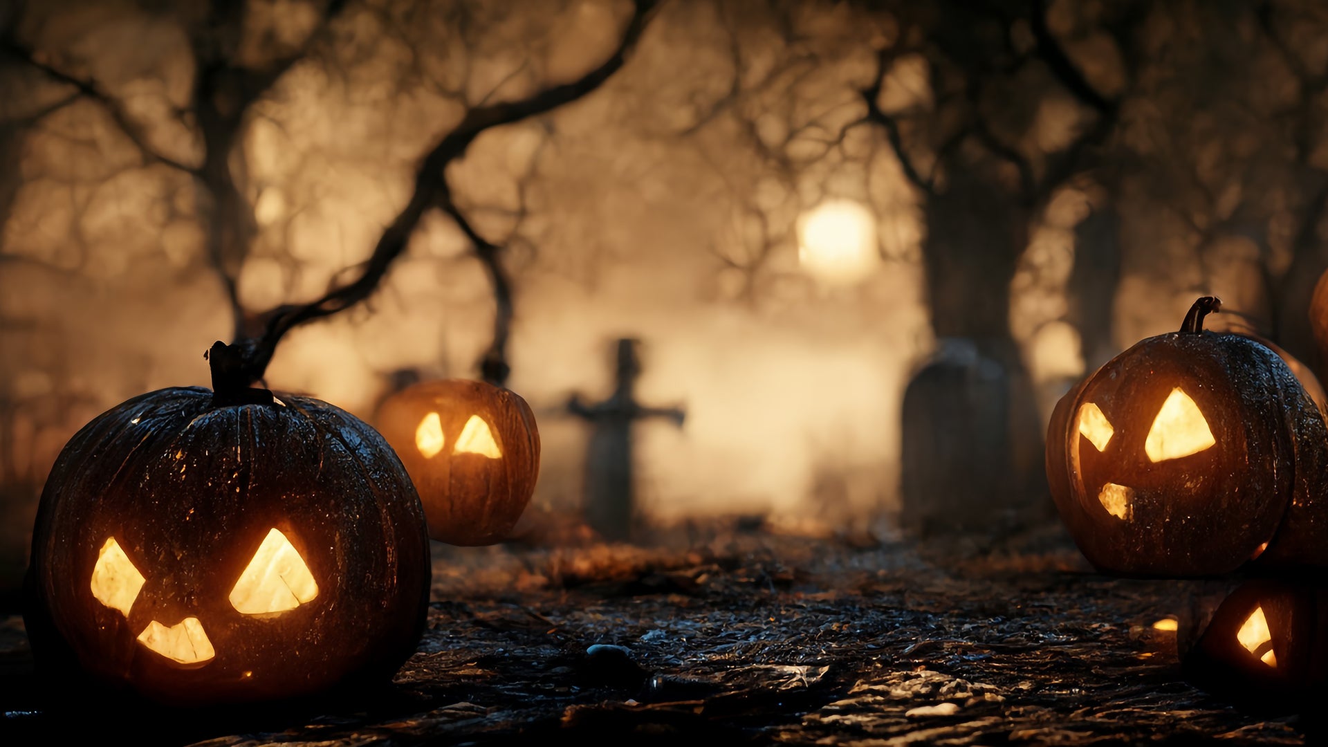 Halloween decorations and candy