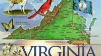 large detailed tourist map of the state of virginia