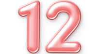 12 number balloon pink png